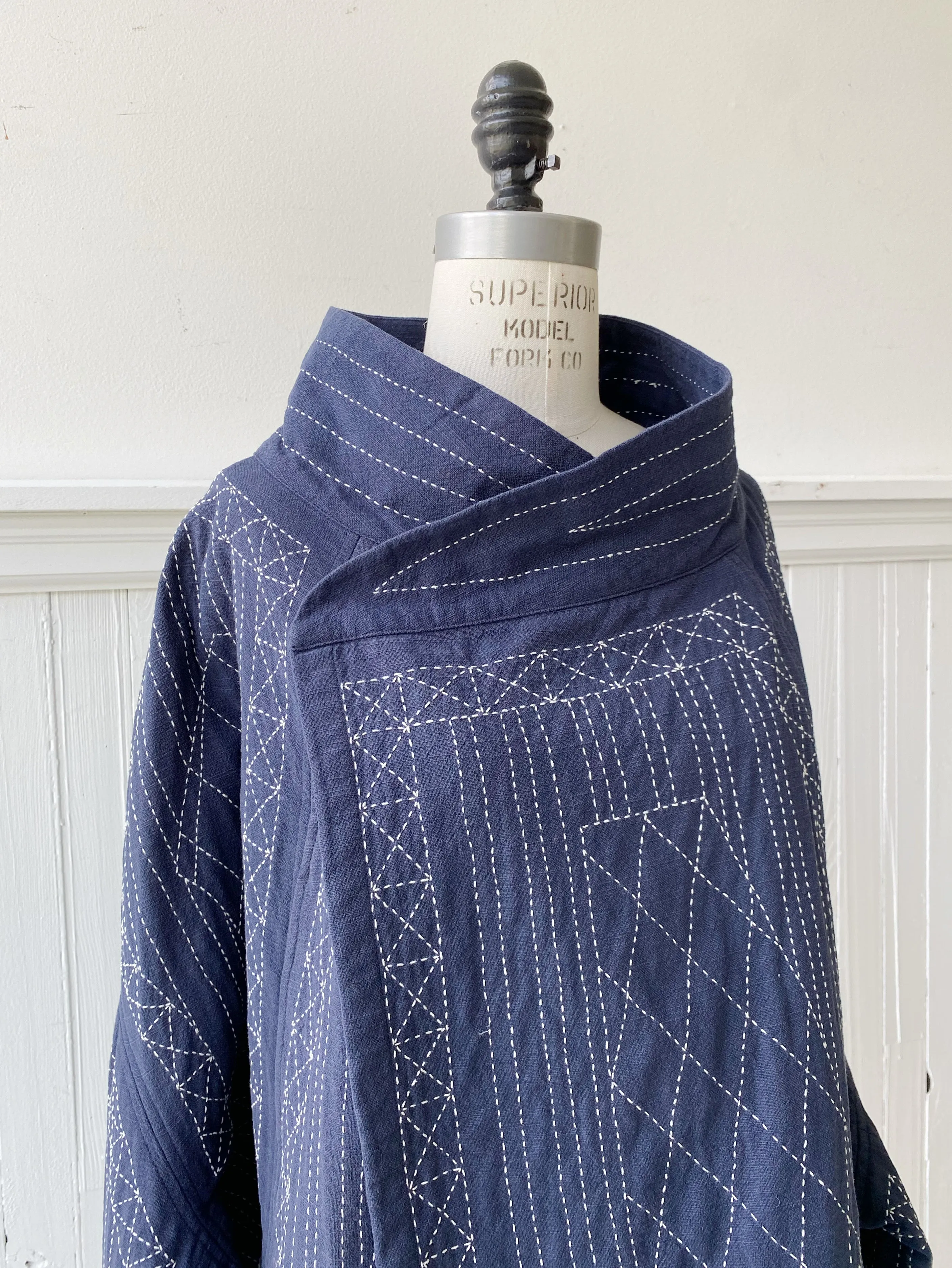 engineered kantha cocoon jacket