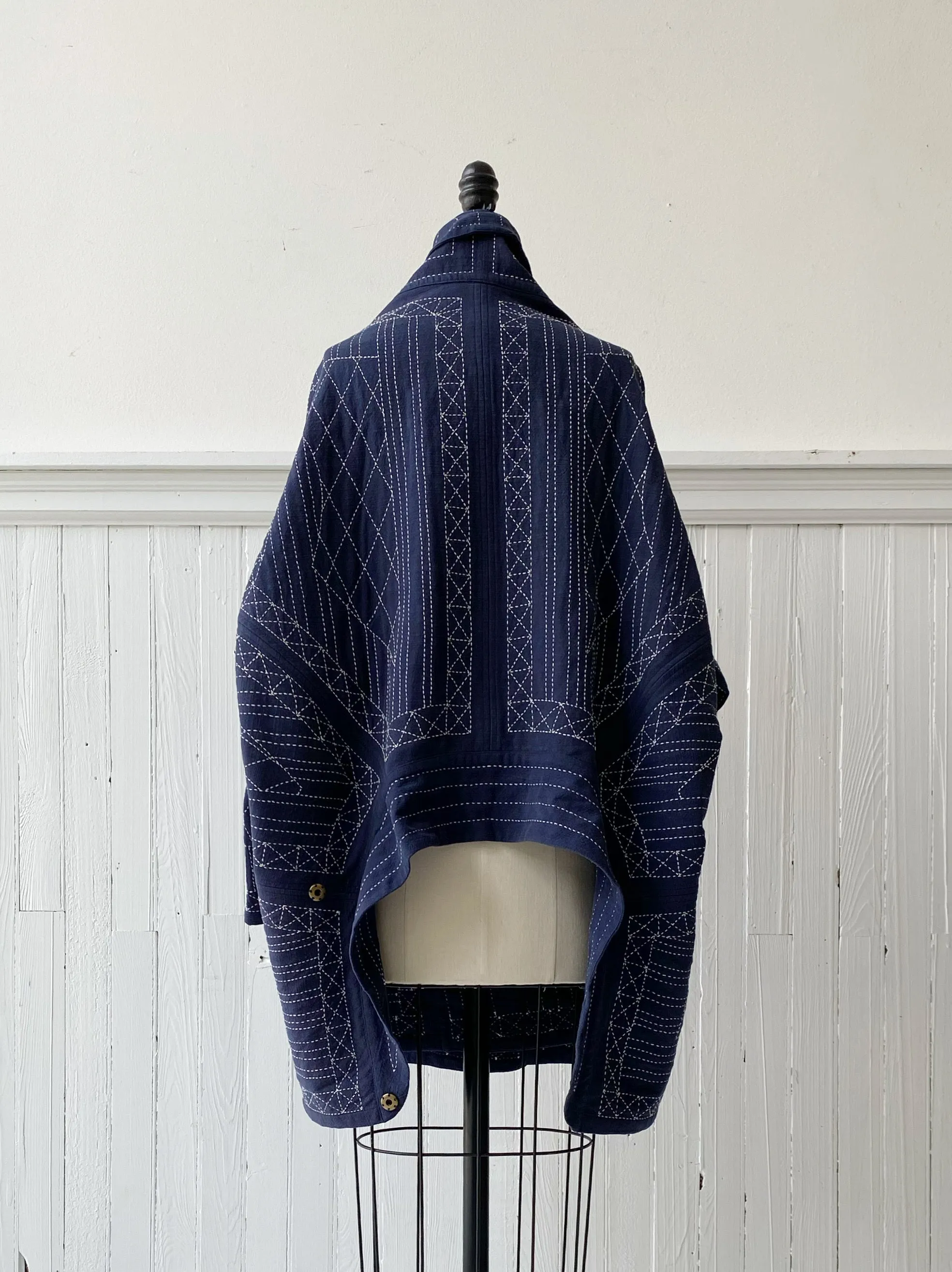 engineered kantha cocoon jacket