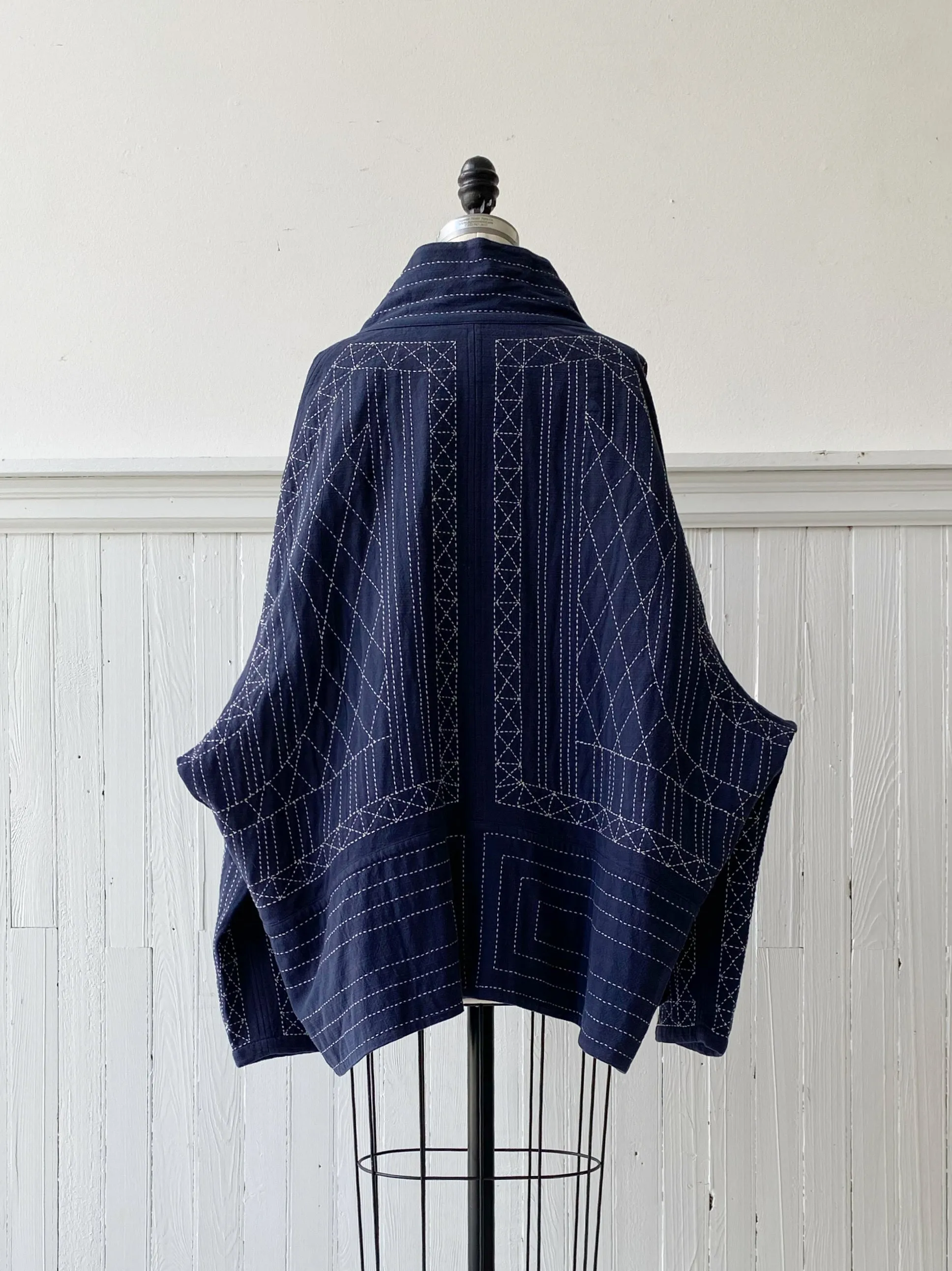 engineered kantha cocoon jacket
