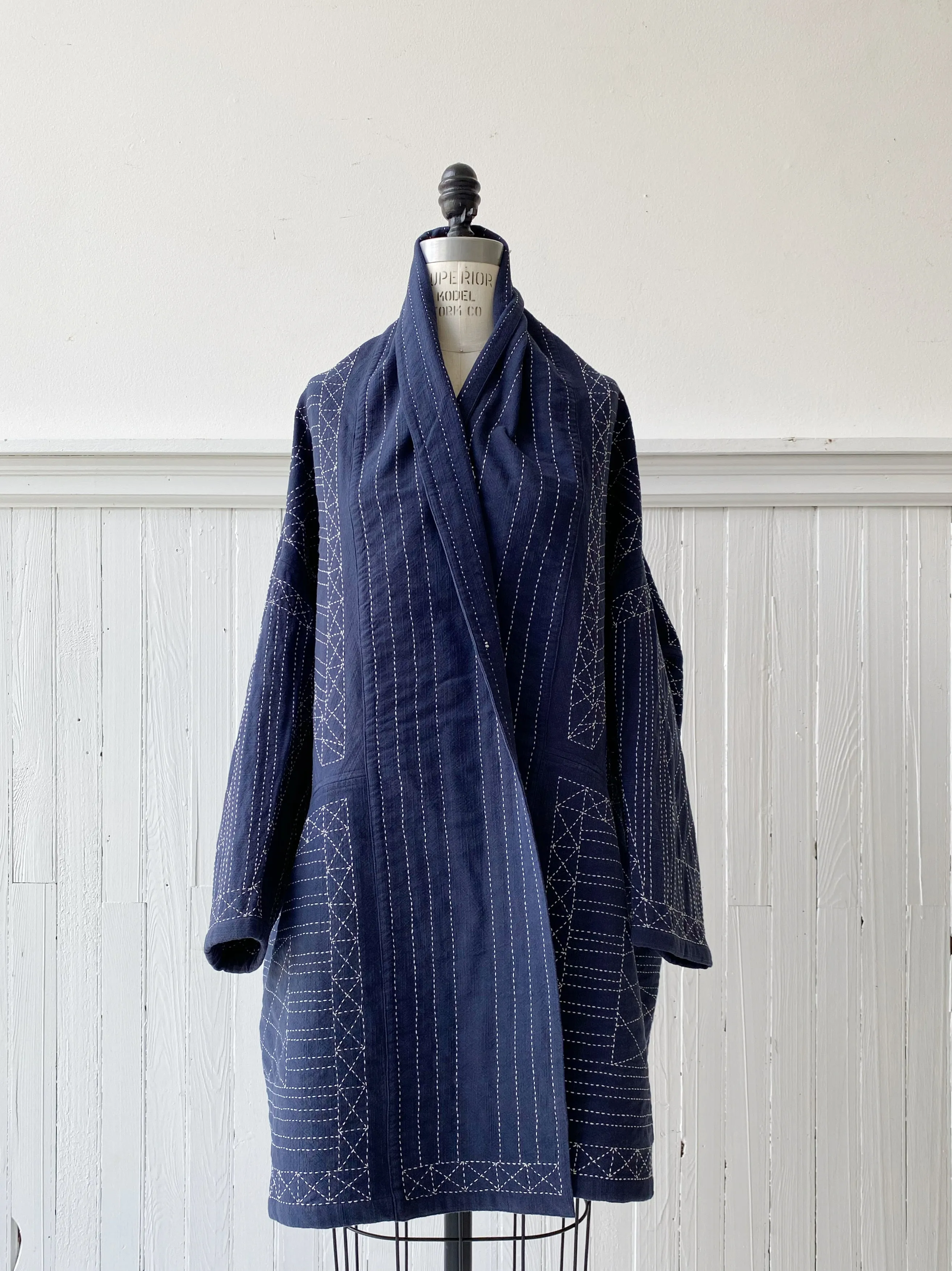 engineered kantha cocoon jacket