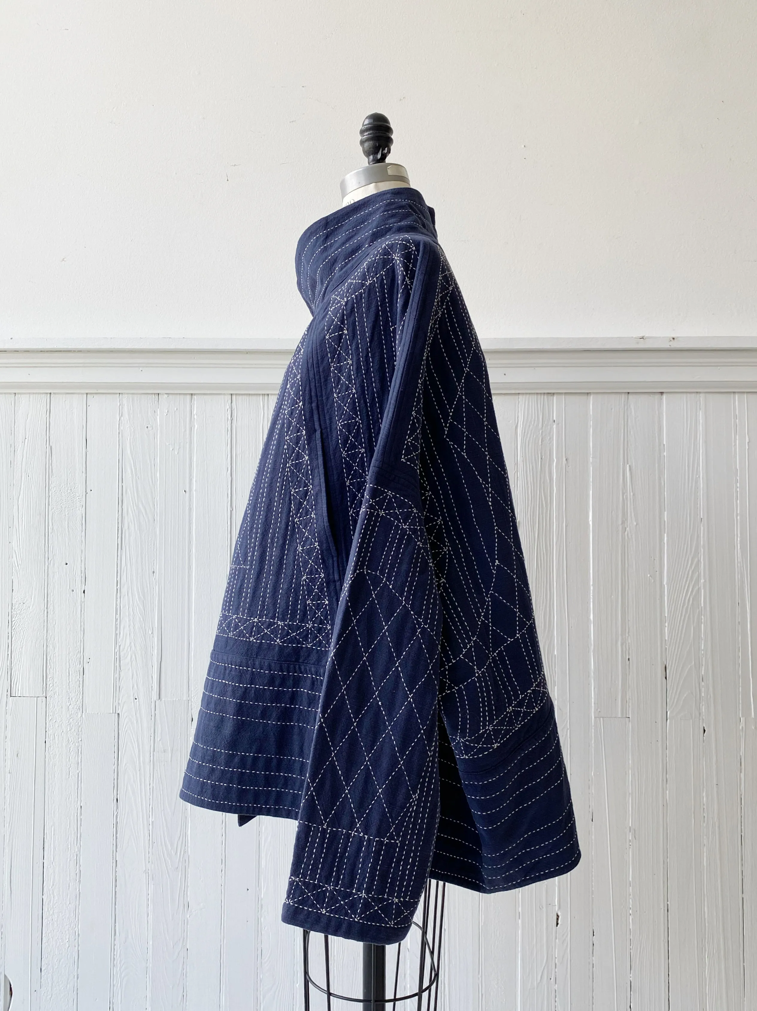 engineered kantha cocoon jacket
