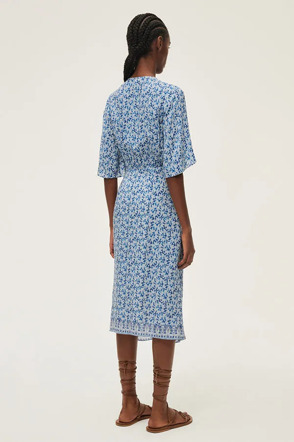 ERWINN INDIGO PRINT MAXI DRESS