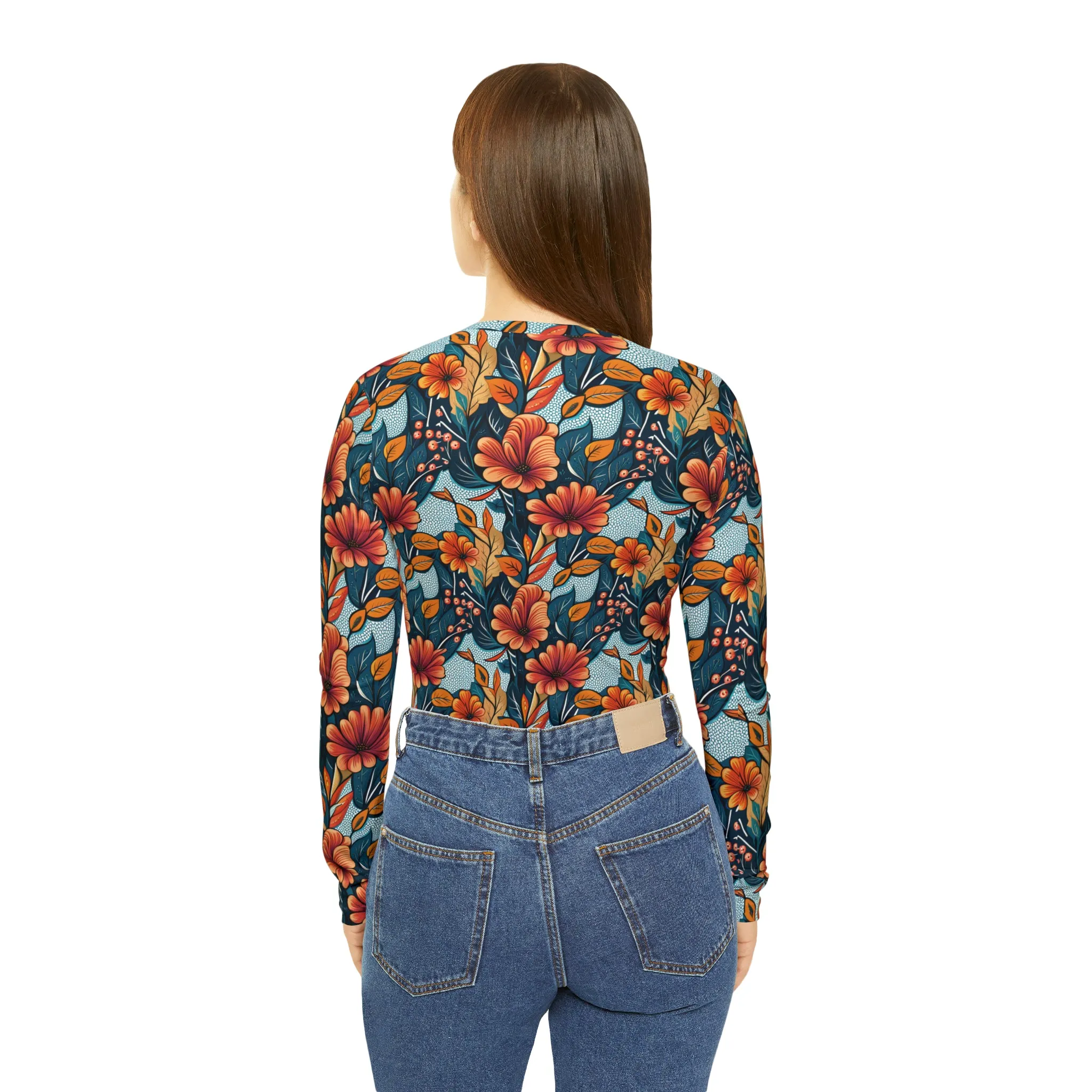 Floral Chutney Women's Long Sleeve V-neck Shirt