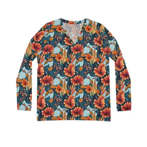 Floral Chutney Women's Long Sleeve V-neck Shirt