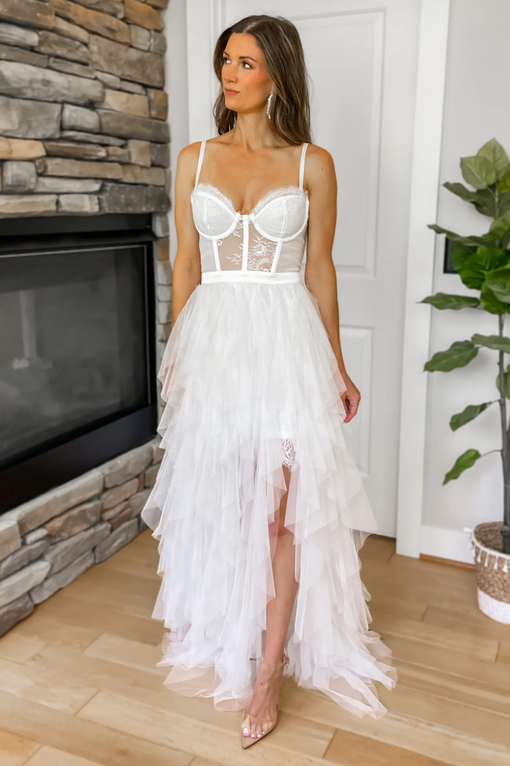 Forever Love Tulle Maxi Dress - White