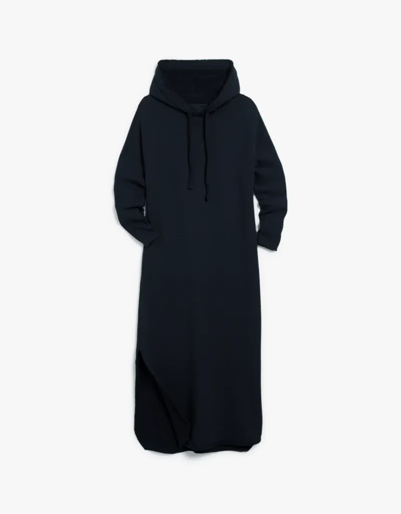 Frank & Eileen James Hooded Maxi Dress in British Royal Navy (Triple Fleece)