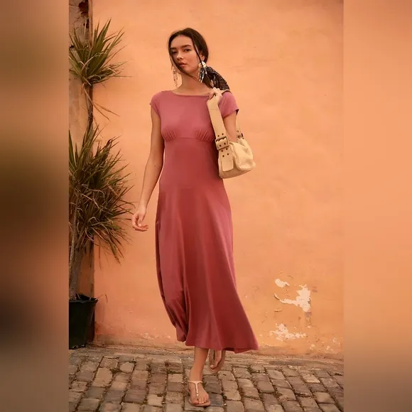 Free People Ellis Maxi Brushed Mauve