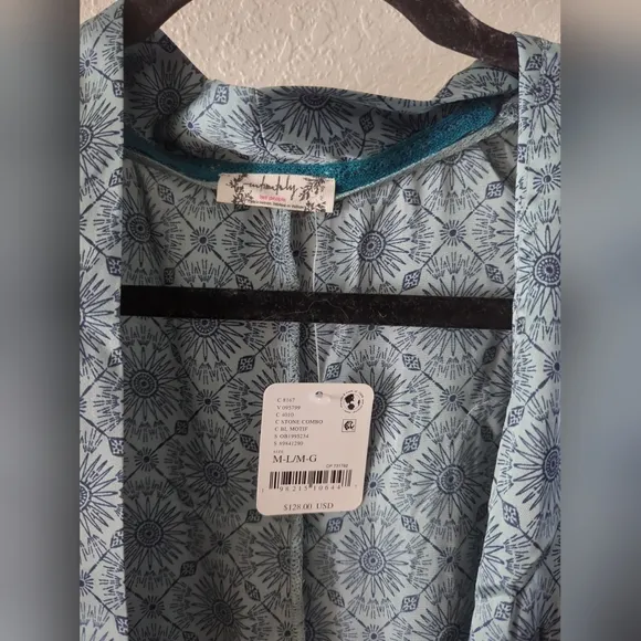 FREE PEOPLE Intimately Oasis House Robe in Stone Combo Size m/l xs/S