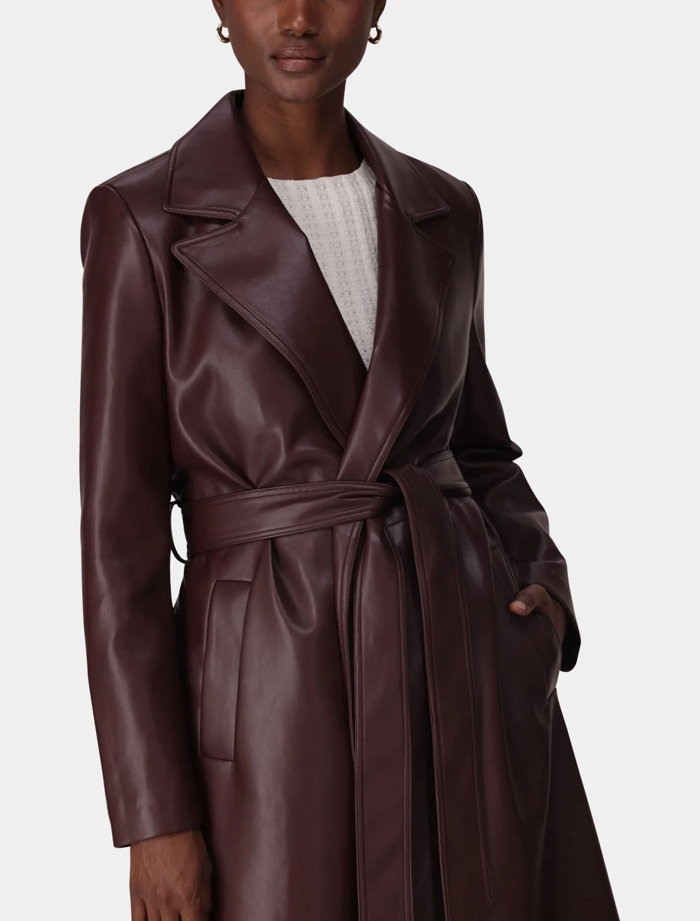 Gabbi Vegan Leather Trench Coat