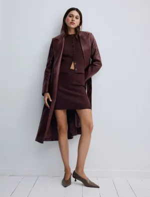 Gabbi Vegan Leather Trench Coat