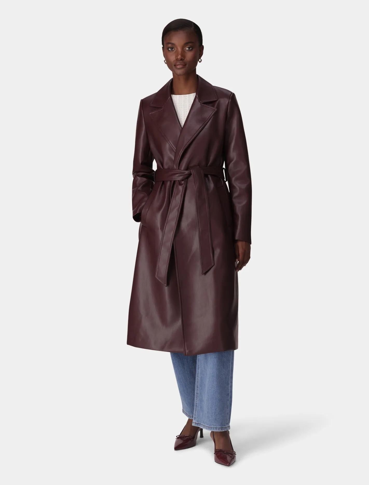 Gabbi Vegan Leather Trench Coat