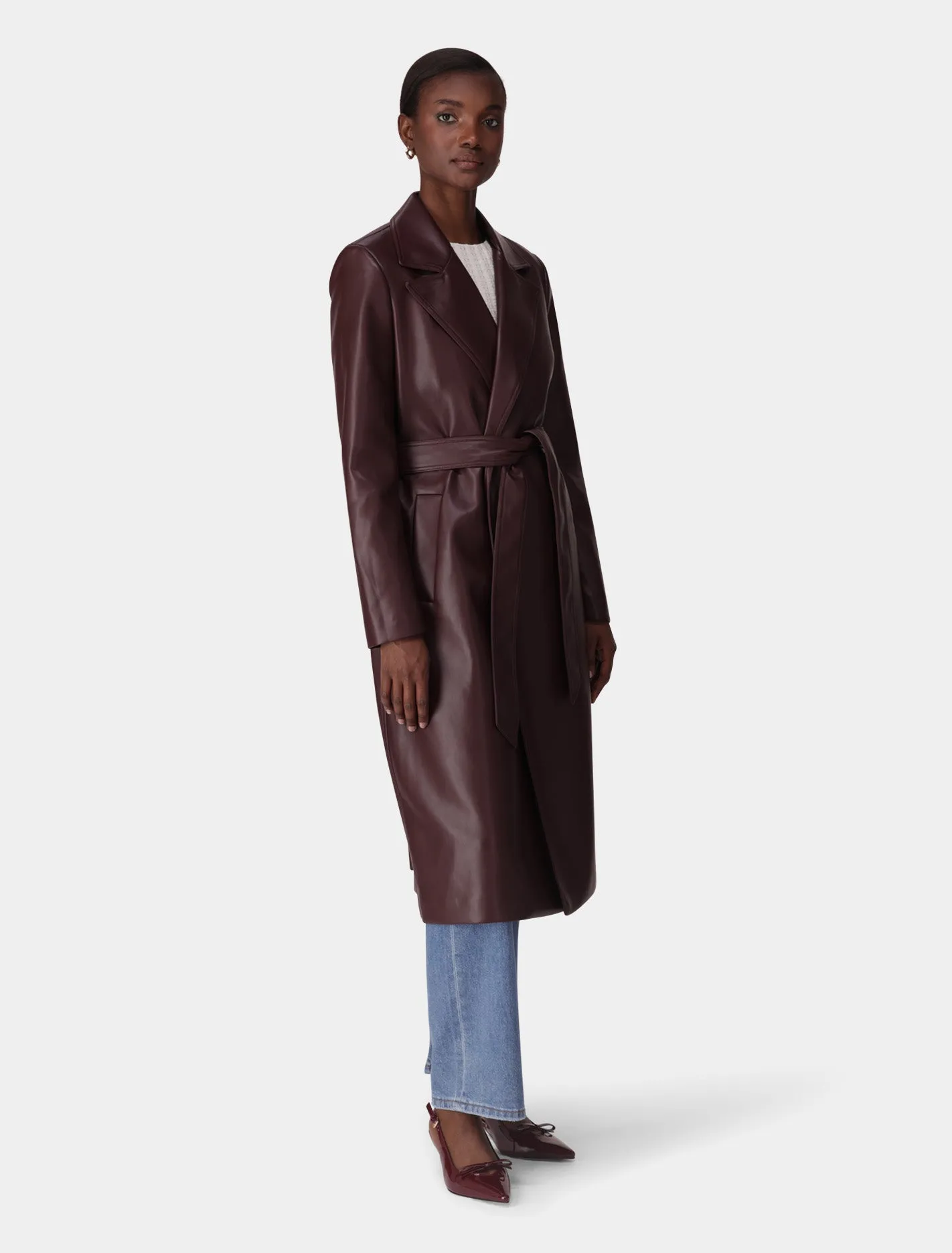 Gabbi Vegan Leather Trench Coat