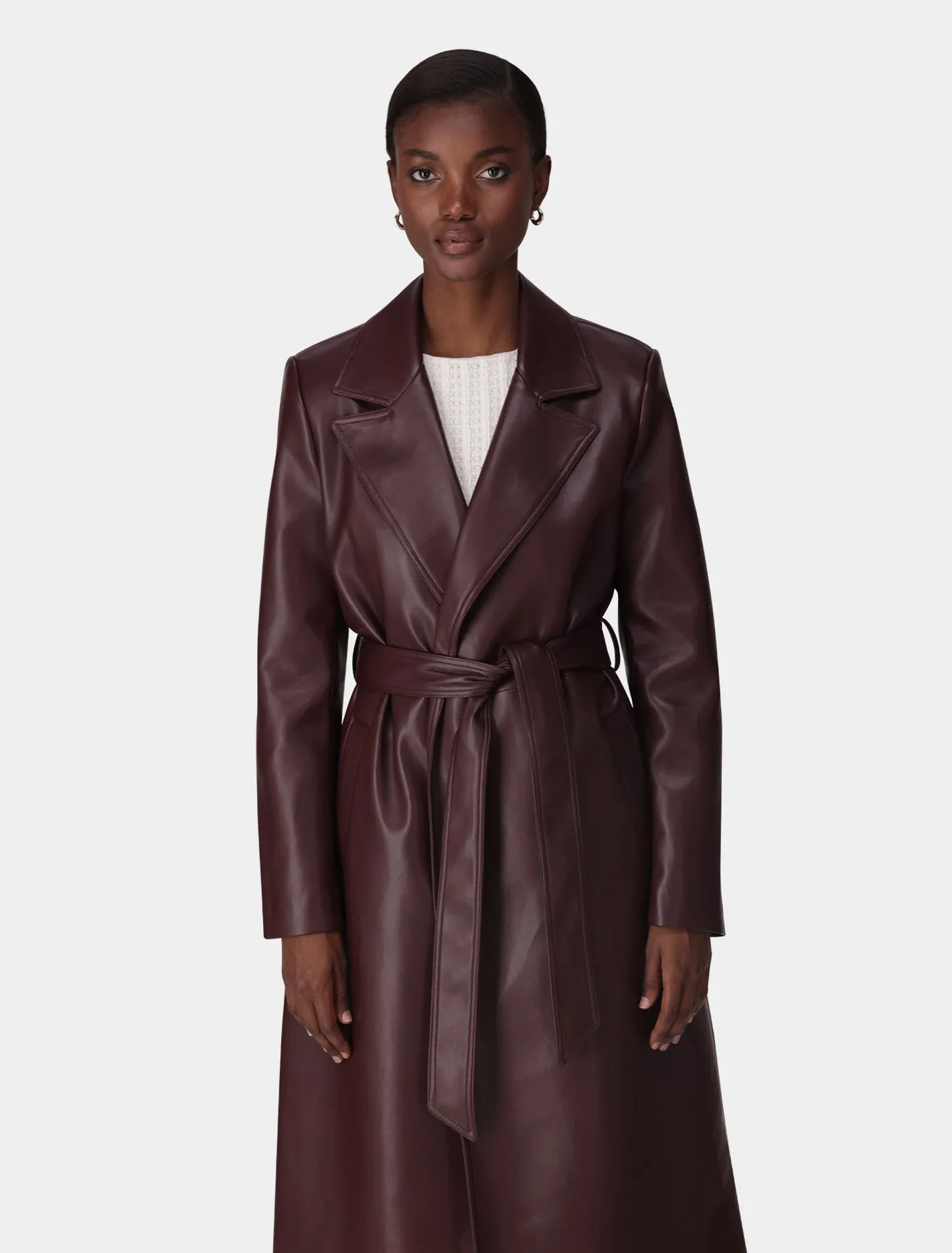 Gabbi Vegan Leather Trench Coat