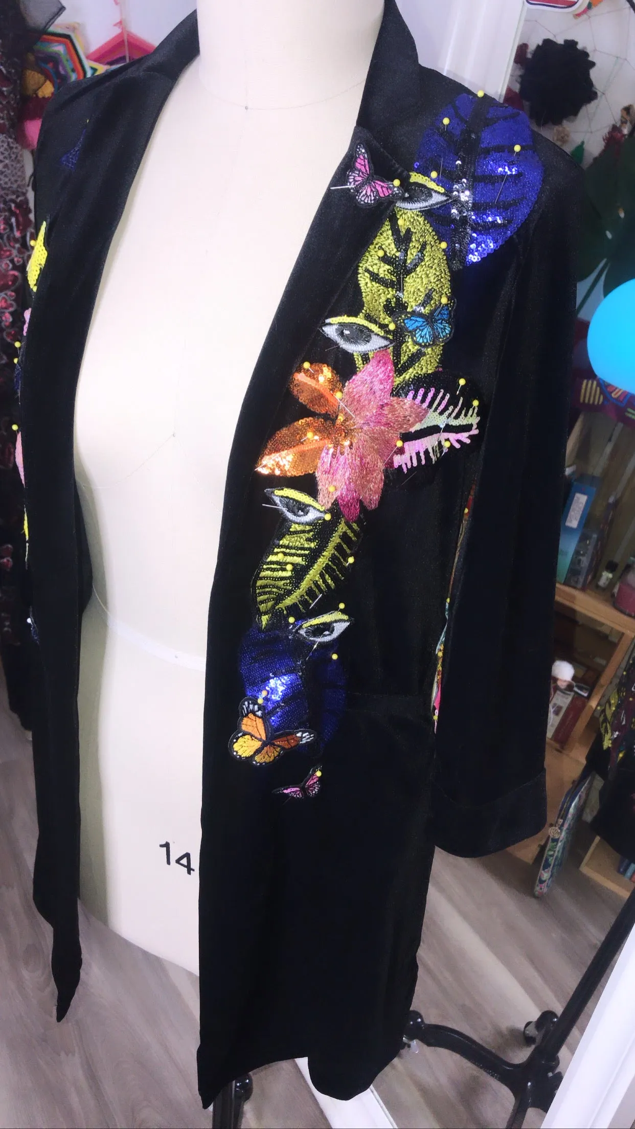 Ganesh Dawn Light velvet Jacket/ long blazer