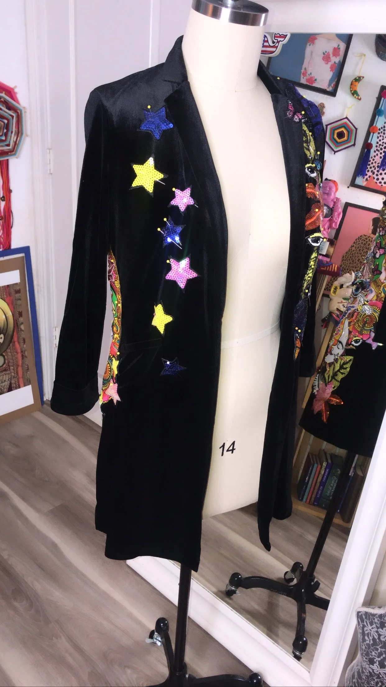 Ganesh Dawn Light velvet Jacket/ long blazer