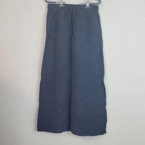 Garnet Hill Seaside Linen Maxi Skirt  sz 2