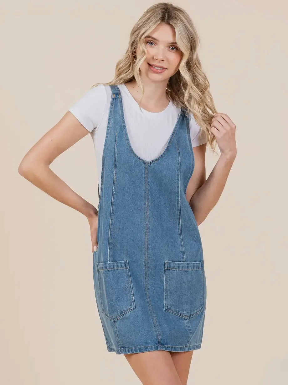 Get Moving Jumper Dress: Denim