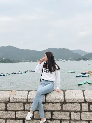 Girls Boatneck Graphic Sweatshirt