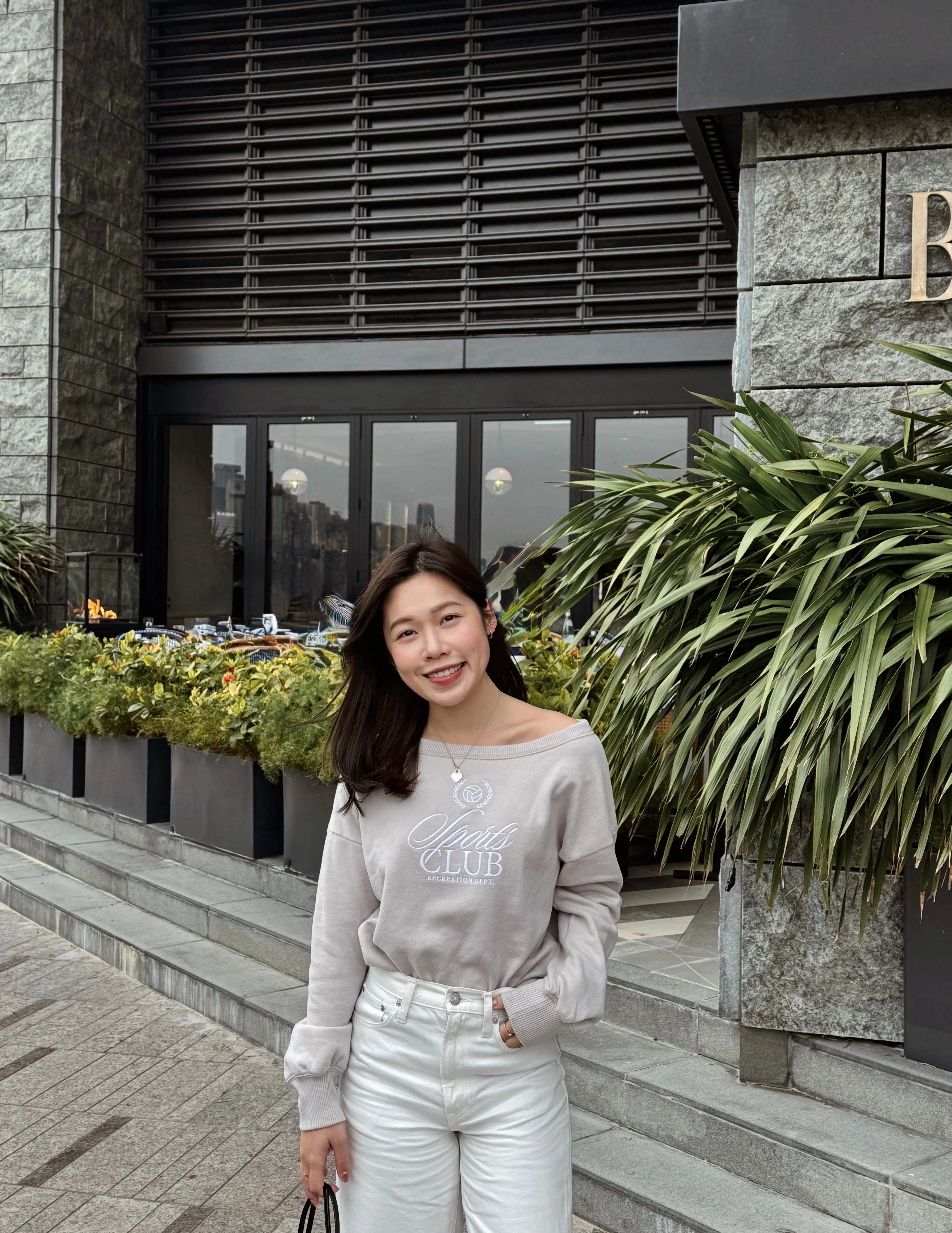 Girls Boatneck Graphic Sweatshirt