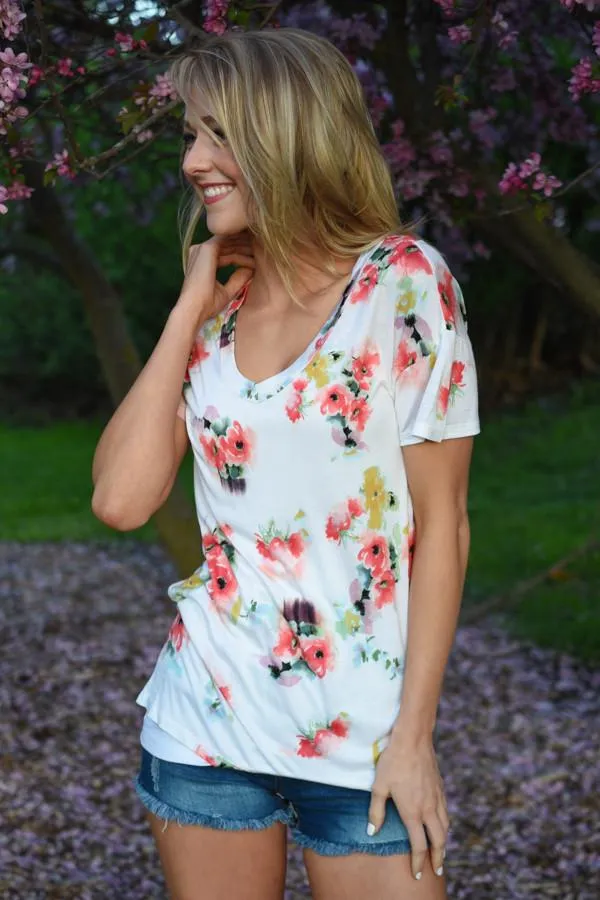 Go To Floral V-Neck