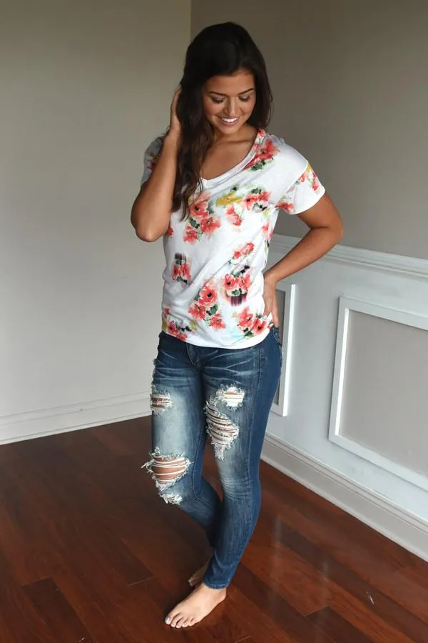 Go To Floral V-Neck