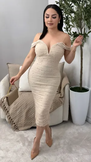 GRACE TAUPE DRESS