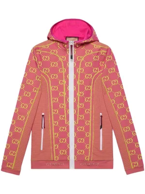 Gucci GG logo-print zip-up hoodie