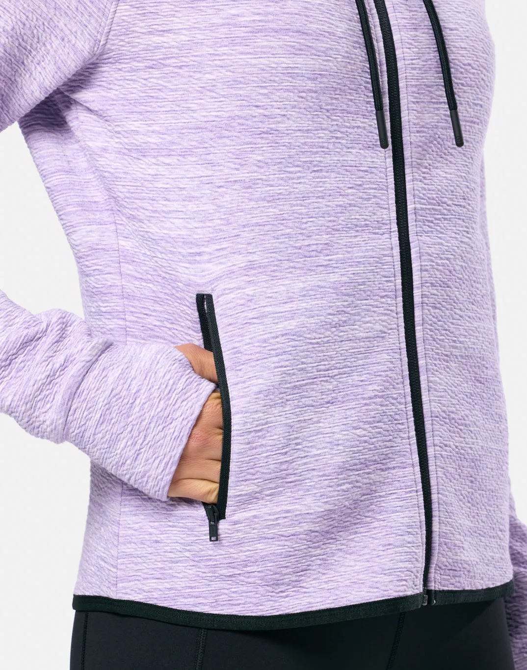 Gym Coffee Fleck Hoodie (Womens) - Lilac Fleck
