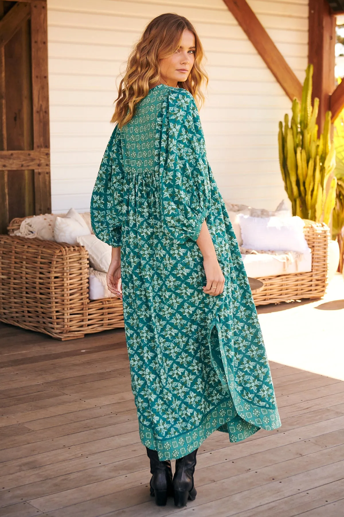 Hazy Maisy Maxi Dress- Forest ~ Free People