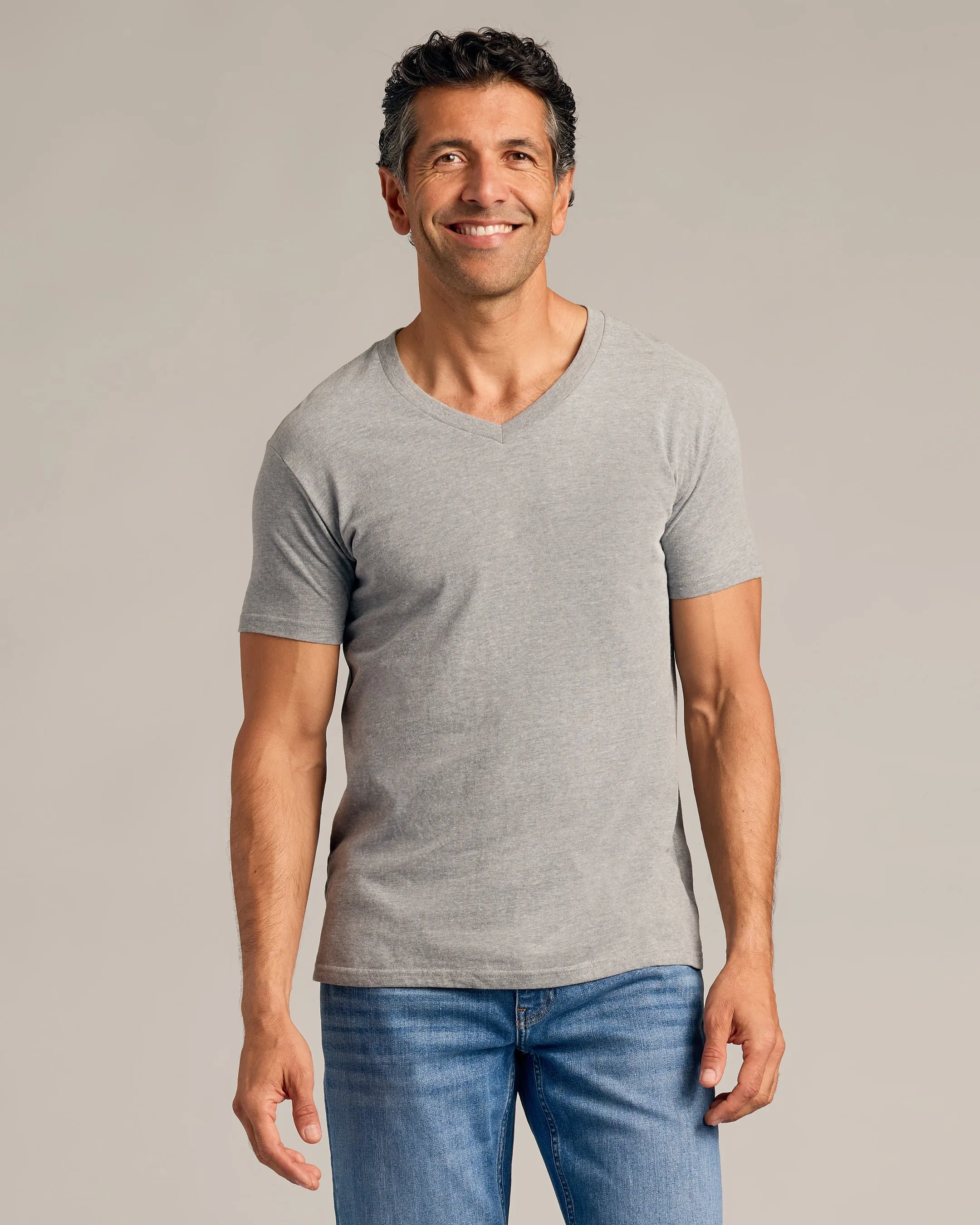 Heather Gray V-Neck Tee