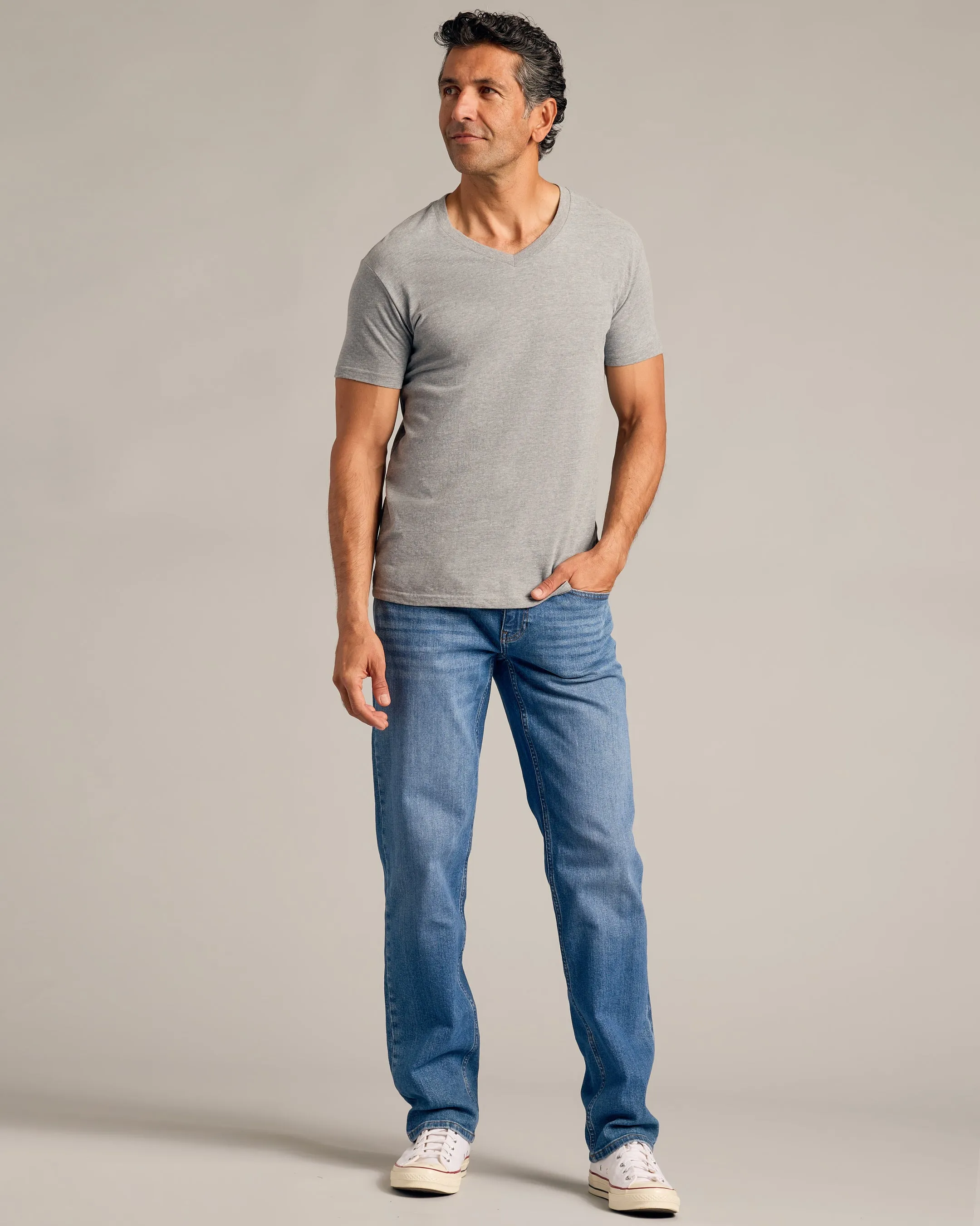 Heather Gray V-Neck Tee