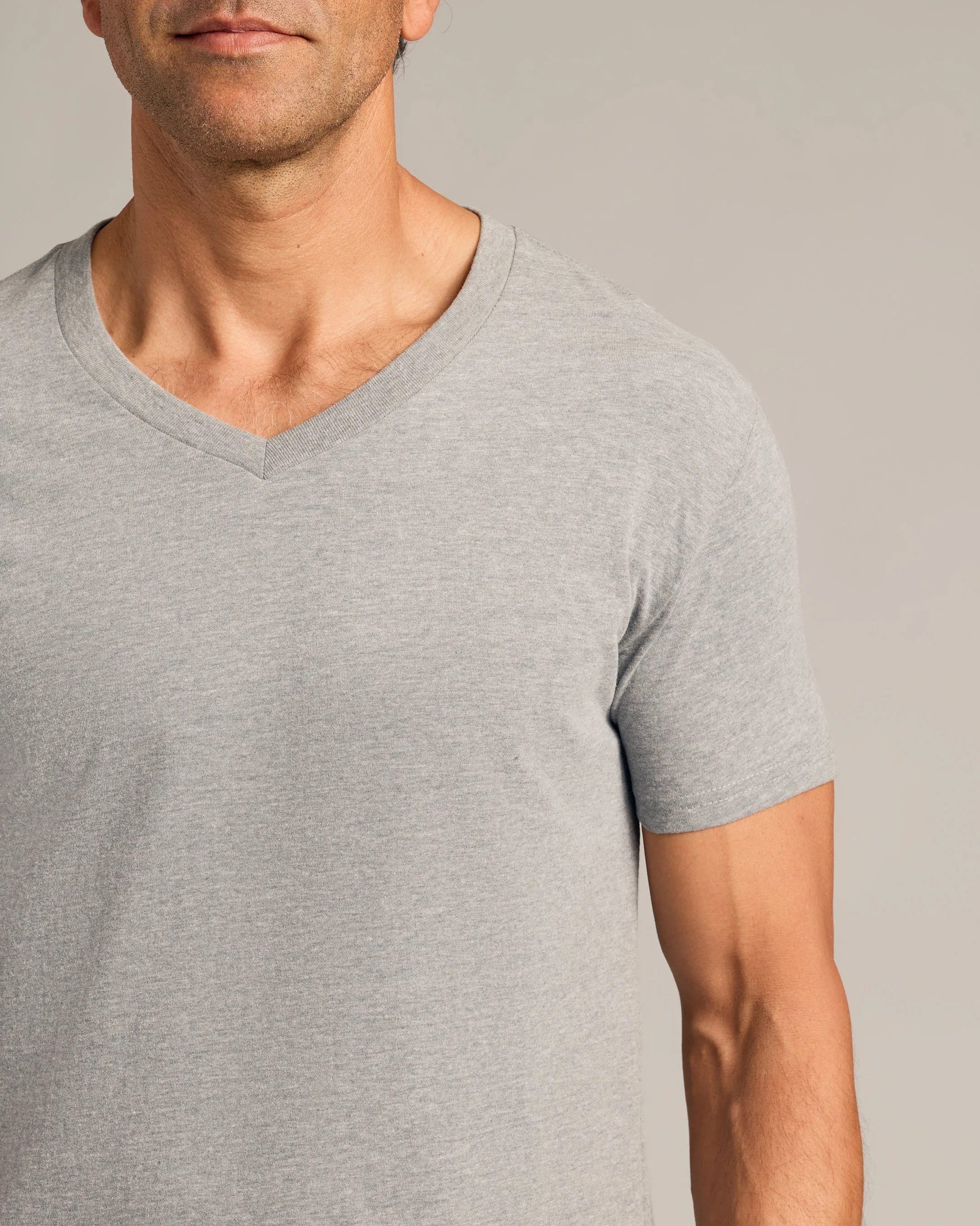 Heather Gray V-Neck Tee