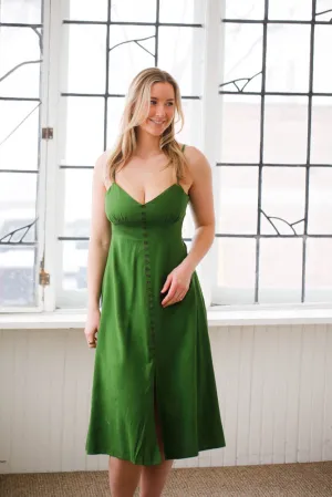 Heaven Sent Midi Dress-green