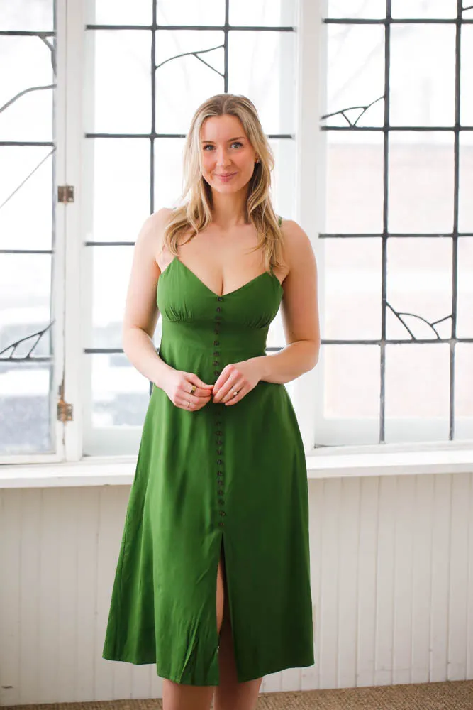 Heaven Sent Midi Dress-green