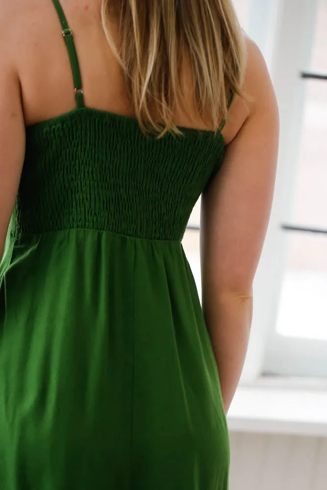 Heaven Sent Midi Dress-green