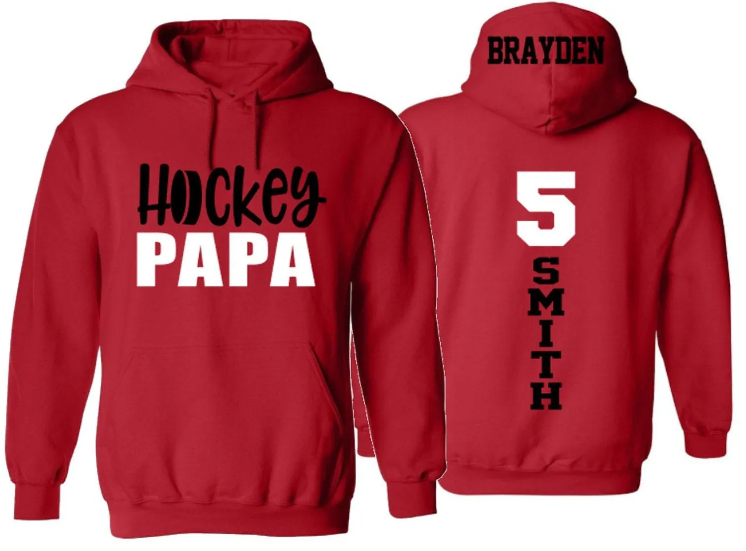 Hockey Hoodie | Hockey Grandpa | Long Sleeve pullover hoodie | Customize Colors | Hockey Papa