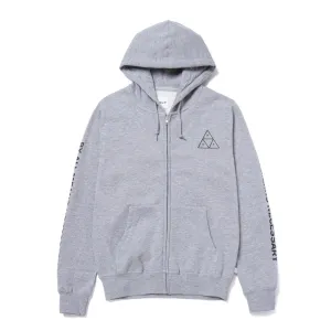 Huf - All Means Triple Triangle Womens Zip Hoodie Grey Heather