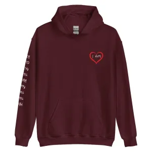 I AM HEART Affirmations Inspirational Positive Self-Love Hoodie Men