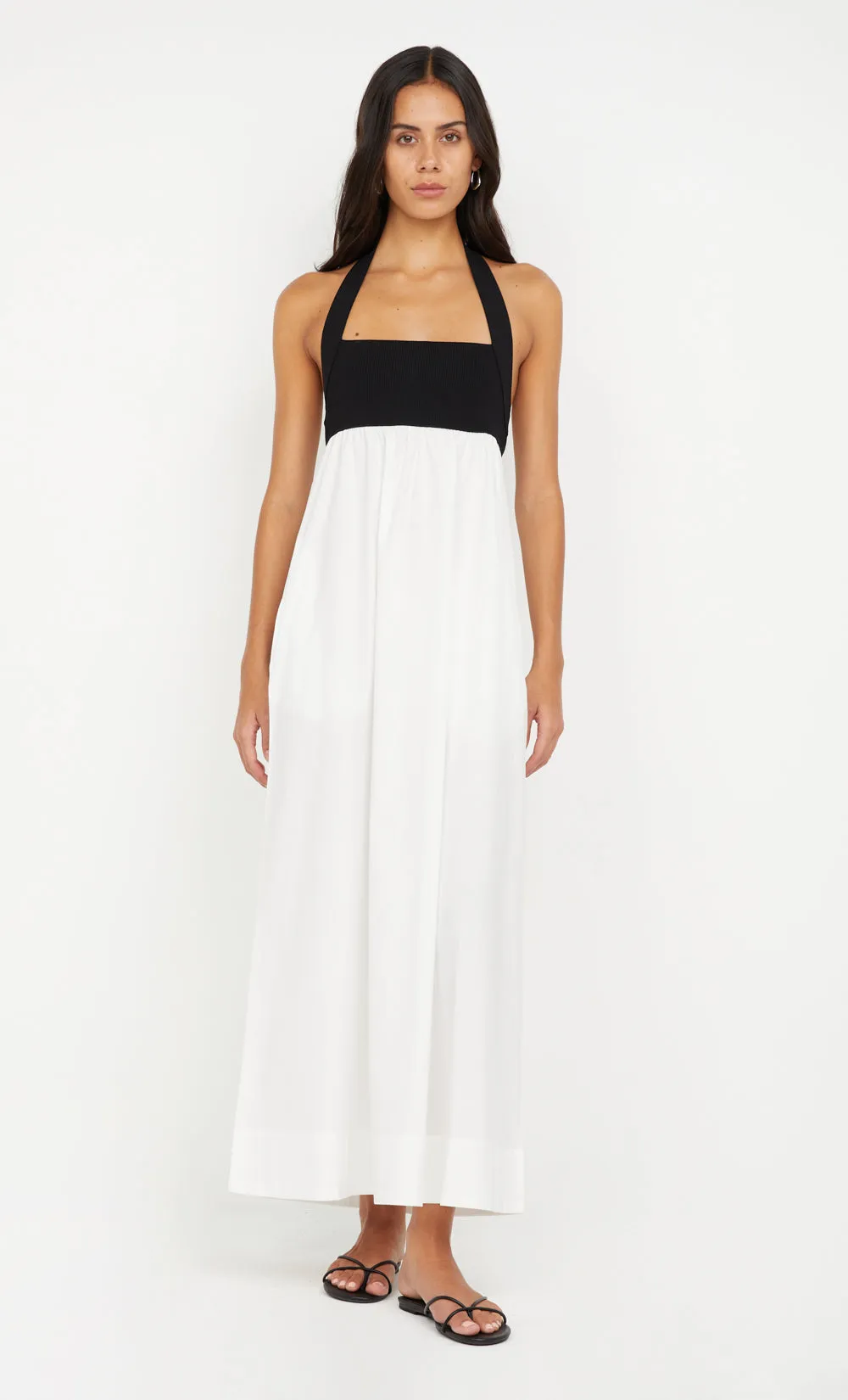 ILUKA MAXI DRESS - BLACK/WHITE