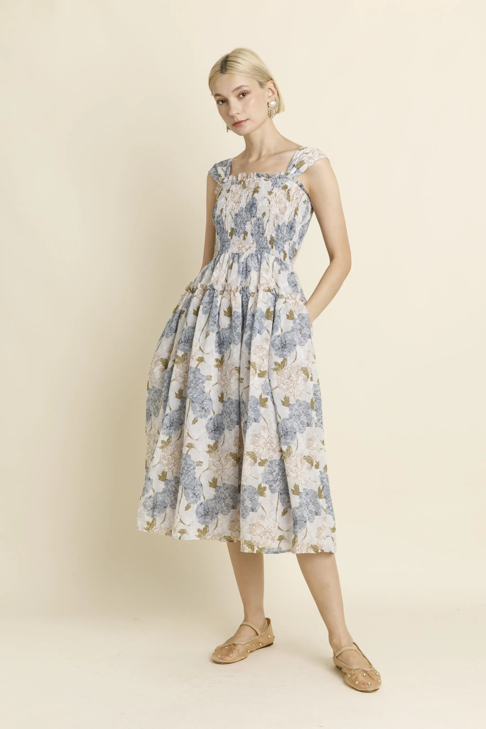 In Bloom Floral Midi Dress