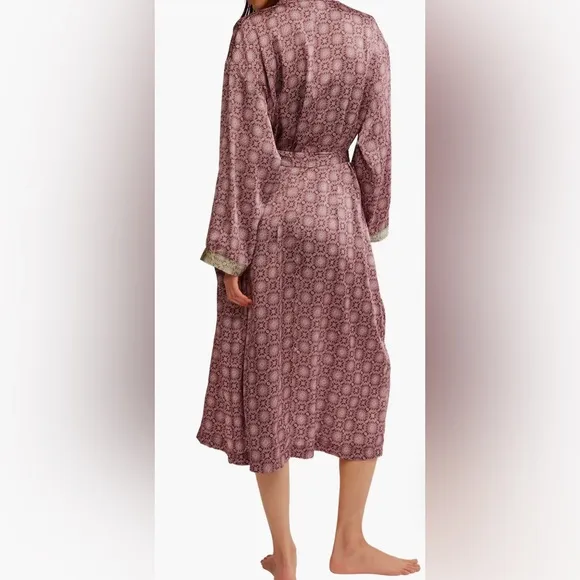 Intimately by Free People Oasis House Robe NWT Raisin Combo Size M/L $128
