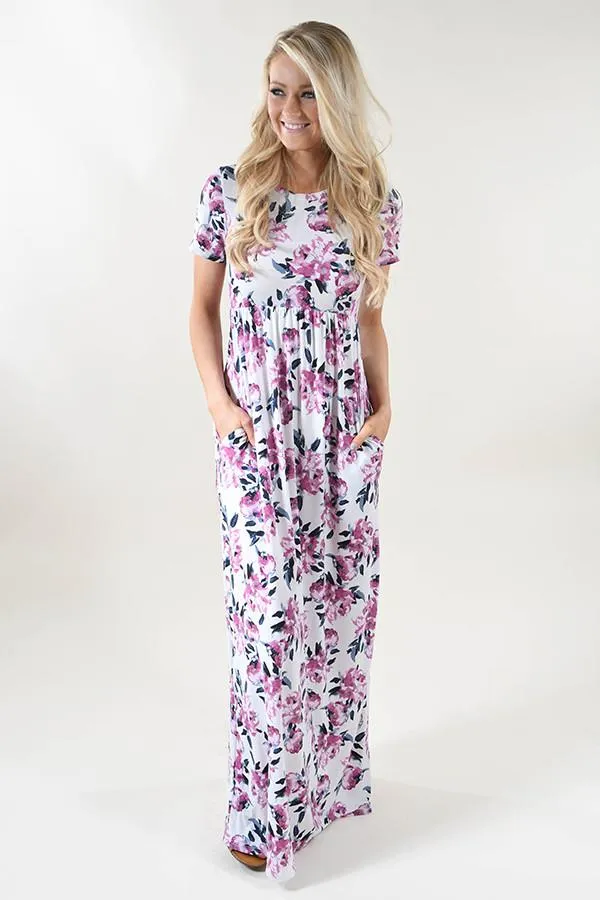 Ivory Dreams Floral Maxi Dress