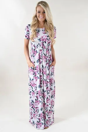Ivory Dreams Floral Maxi Dress