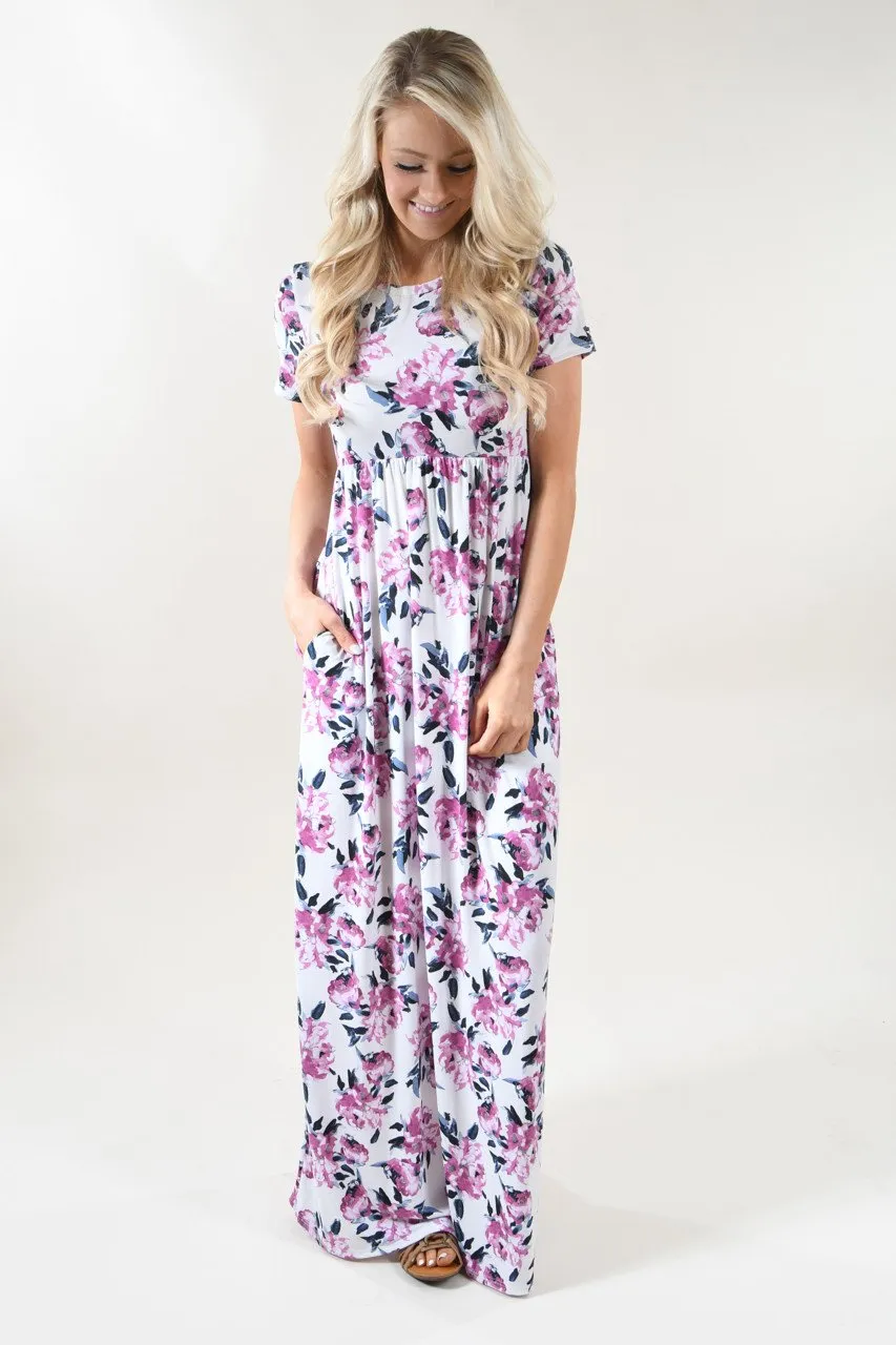 Ivory Dreams Floral Maxi Dress