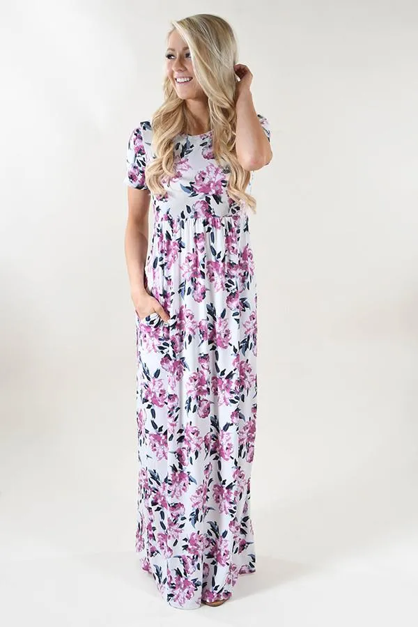 Ivory Dreams Floral Maxi Dress