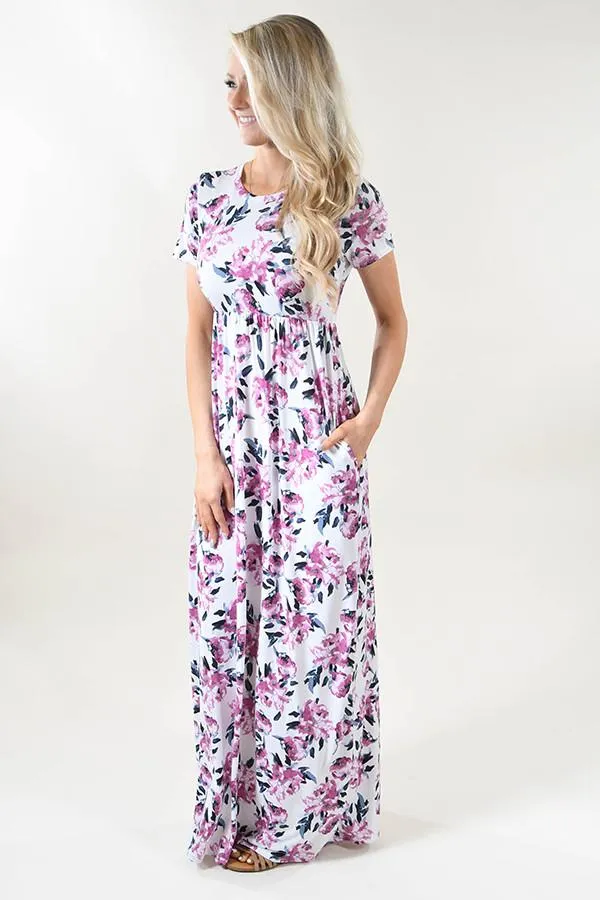 Ivory Dreams Floral Maxi Dress