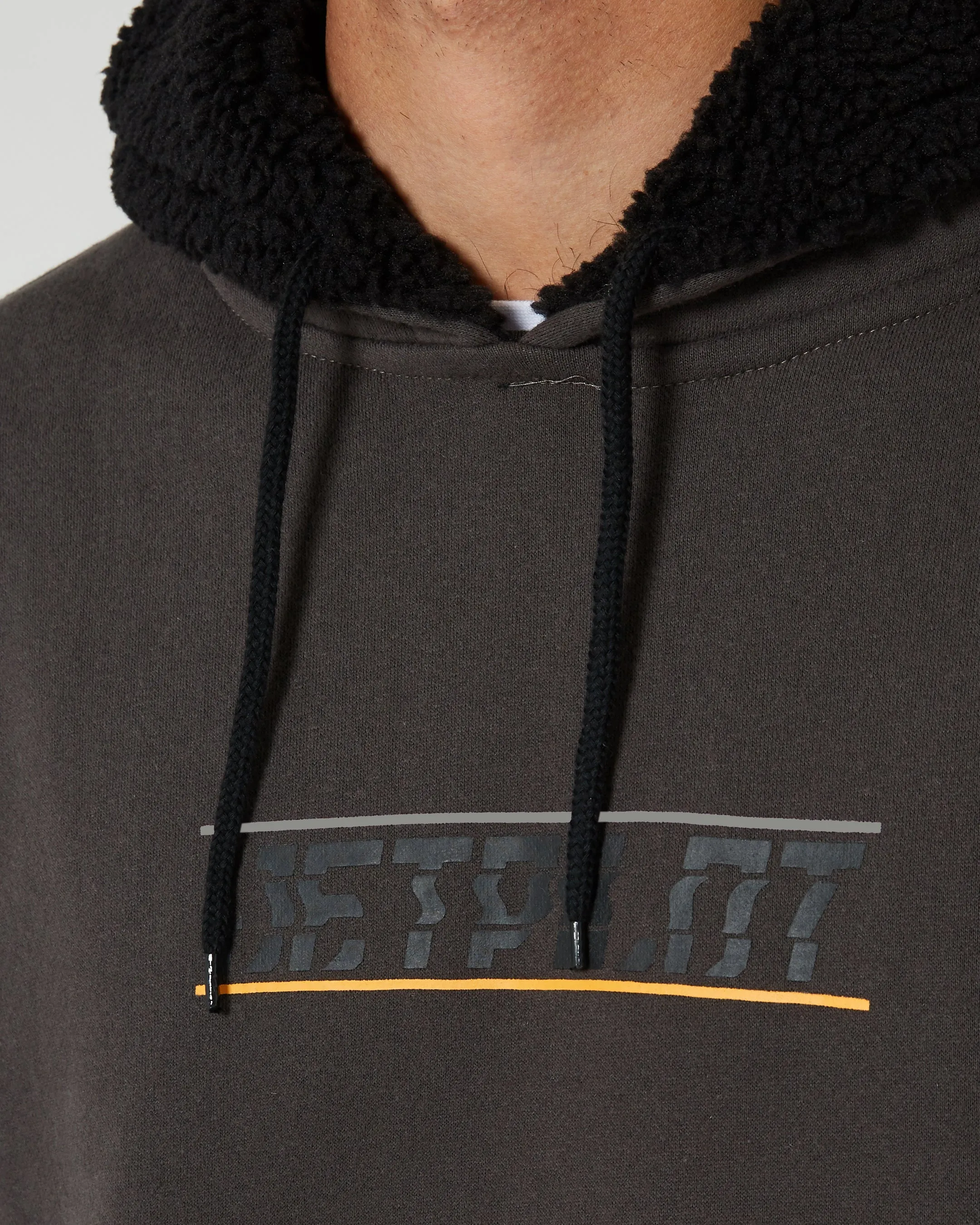 Jetpilot United Mens Pullover Hoodie - Charcoal