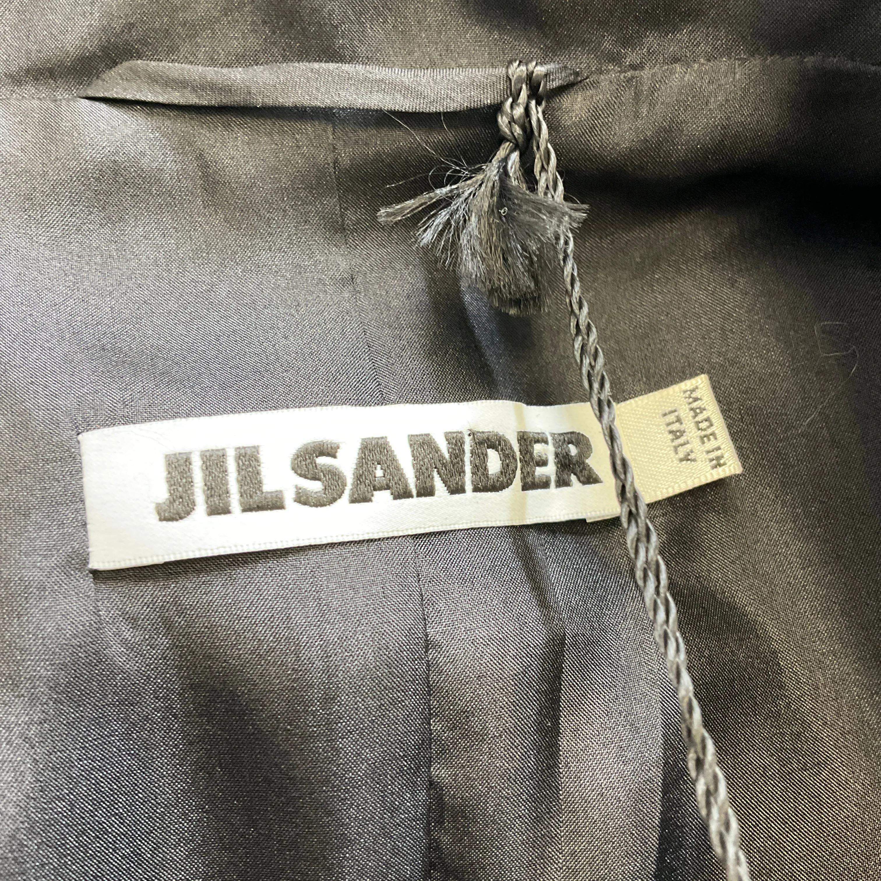 Jil Sander Black Silk Trimmed Wool Blazer