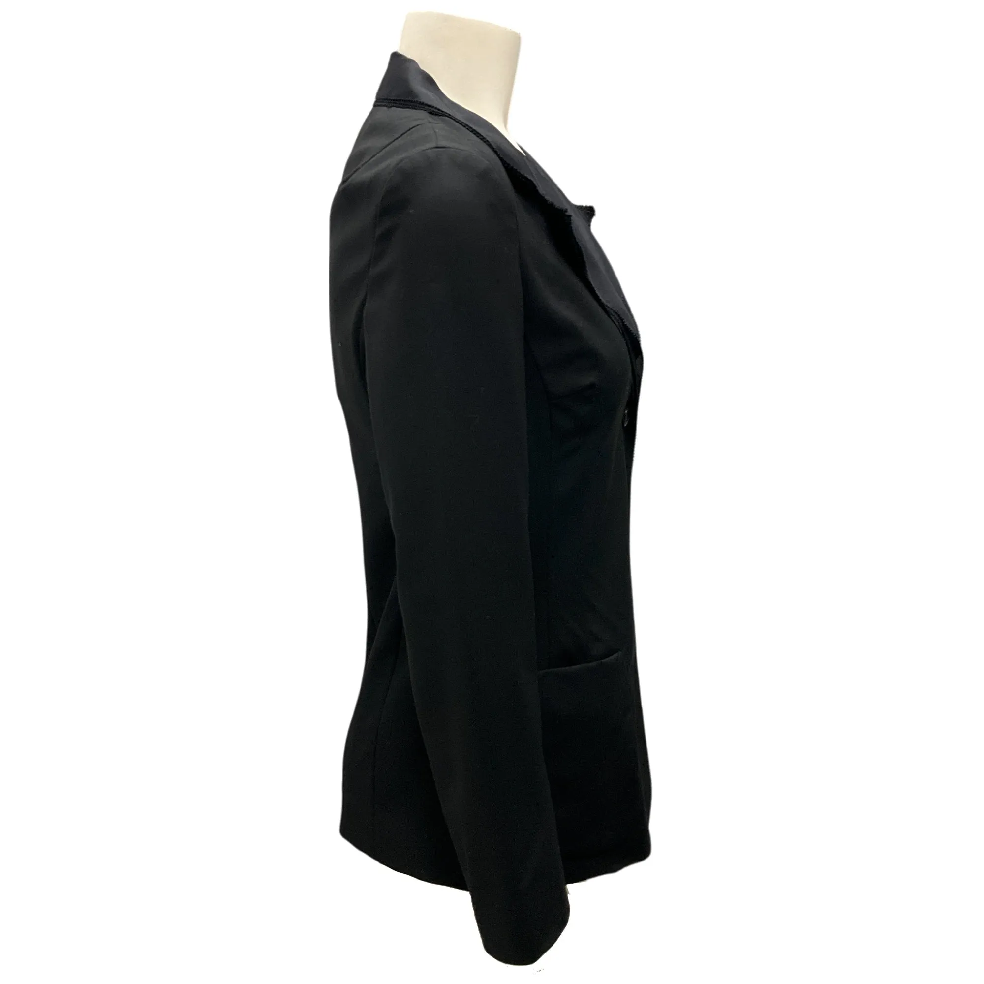 Jil Sander Black Silk Trimmed Wool Blazer