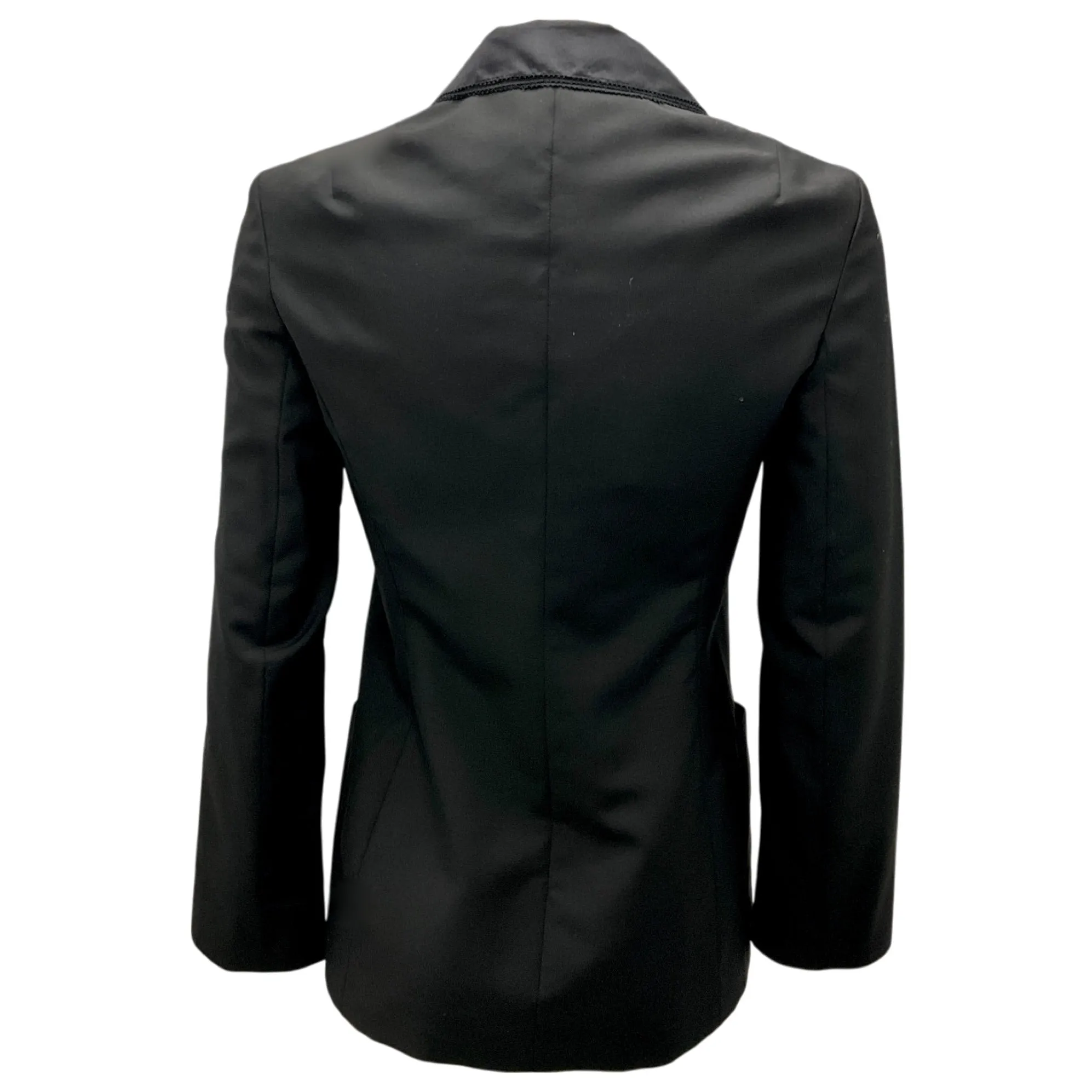 Jil Sander Black Silk Trimmed Wool Blazer